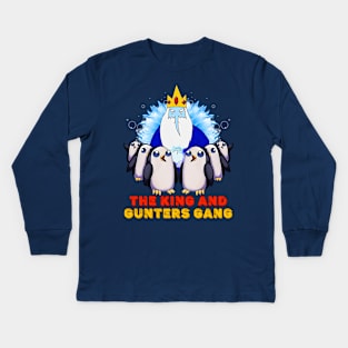 Adventure Time Gunter Gang And Ice King Kids Long Sleeve T-Shirt